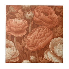 Cute Japanese Ranunculus Tiles For Spa-Style Tegeltje