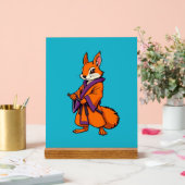 Cute Japanese Samurai Squirrel Acryl Bord (Huwelijk)