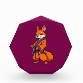 Cute Japanese Samurai Squirrel Fotoblokken