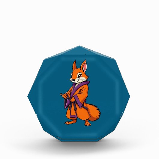 Cute Japanese Samurai Squirrel Fotoblokken (Voorkant)