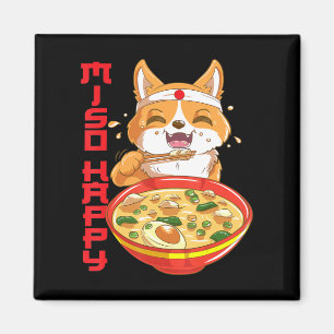 Cute Japanese Shiba Inu Dog Miso Soup Magneet