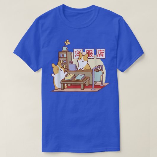 Cute Japans Corgi Dog mam T-shirt (Design voorkant)