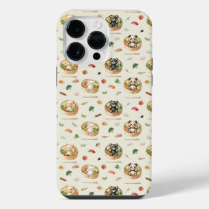 Cute Japanse Bento Box en Dieren Rijst Kunst iPhone 14 Pro Max Hoesje