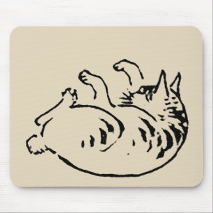 Cute Japanse kattenneko van Utagawa Hiroshige Muismat