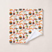 Cute Japanse Sushi Bad Handdoek (Wasdoekje)