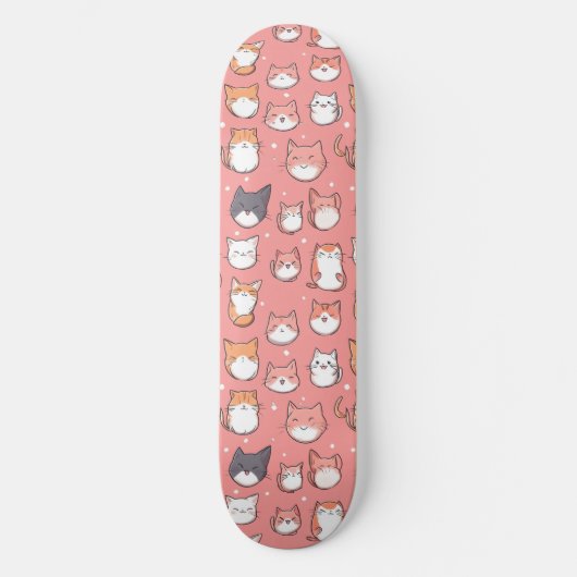 Cute Japapese Anime Chats Motif Skateboard (Recto)