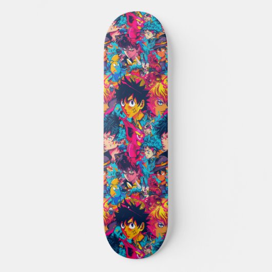 Cute Japapese Anime Manga Motif Skateboard (Recto)