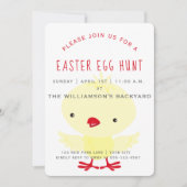 Cute Jaune Canard | Invitation à la chasse aux oeu (Devant)