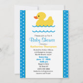Cute Jaune Ducky Boys Baby shower Invitation (Devant)