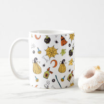Cute jaune et vert Boo Halloween Motif Mug
