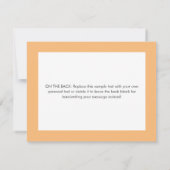 Cute Jaune Orange Coeur Garçon Baby shower Merci (Dos)