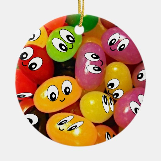 Cute Jelly Bean Keramisch Ornament (Voorkant)