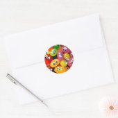 Cute Jelly Bean Ronde Sticker (Envelop)