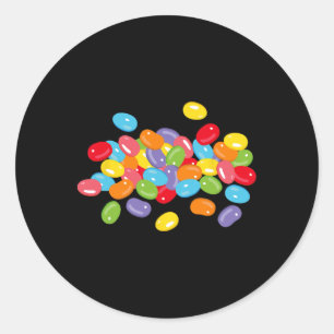 Cute Jelly Beans Candy Liefhebber T-shirt Easter F Ronde Sticker