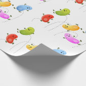 Cute jellybeans springende cartoon illustratie cadeaupapier (Hoek)