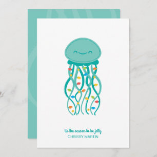 Cute Jellyfish kerstKaart