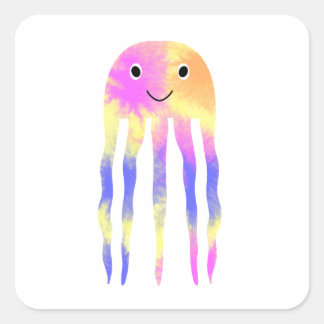 Cute Jellyfish Vierkante Sticker