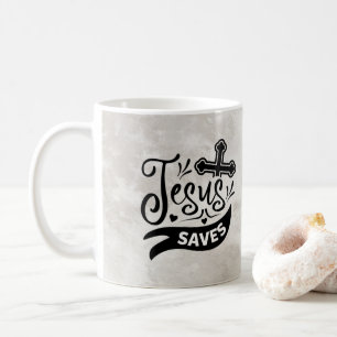 Cute Jesus bewaart Christelijk design gemarmerd Koffiemok