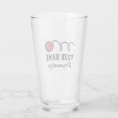 Cute jeu de boules ball cartoon aangepaste naam gi glas (Achterkant)