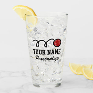 Cute jeu de boules ball cartoon aangepaste naam gi glas