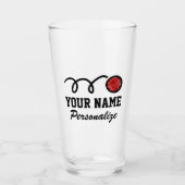 Cute jeu de boules ball cartoon aangepaste naam gi glas (Voorkant)