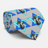 Cute Jewish Cat Stars Stropdas (Opgerold)