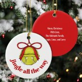 Cute Jingle All The Way Custom Christmas Keramisch Ornament