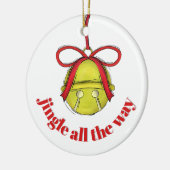 Cute Jingle All The Way Custom Christmas Keramisch Ornament (Links)