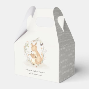 Cute Joey Mama Kangaroo Floral Wreath Baby shower Bedankdoosjes