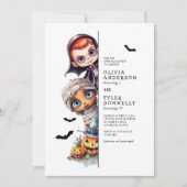 Cute Joint Kids Verjaardagsfeestje Halloween Party Kaart (Voorkant)