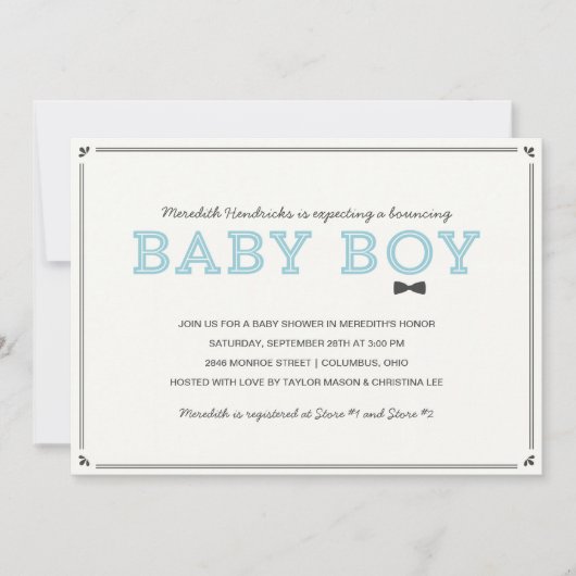 Cute  | Jongen Baby shower Kaart (Voorkant)