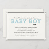 Cute  | Jongen Baby shower Kaart (Voorkant / Achterkant)