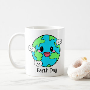 Cute Jour des terres vert café Mug