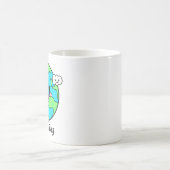Cute Jour des terres vert café Mug (Centre)