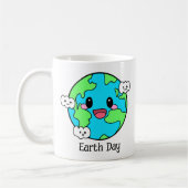 Cute Jour des terres vert café Mug (Gauche)
