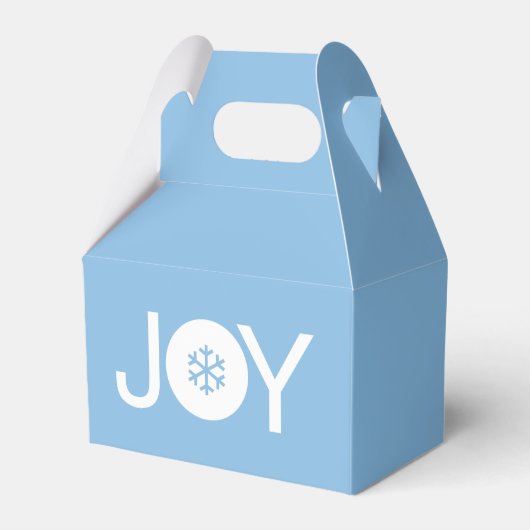 Cute Joy kerstblauw fort Bedankdoosjes (Voorkant Zijde)