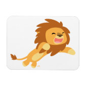 Cute Joyful Cartoon Lion Flexible Magnet Magneet (Horizontaal)