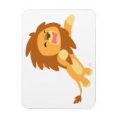 Cute Joyful Cartoon Lion Flexible Magnet Magneet (Verticaal)