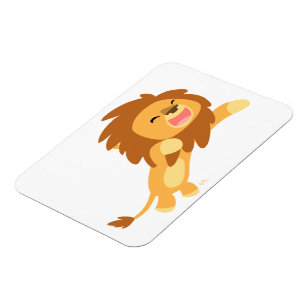Cute Joyful Cartoon Lion Flexible Magnet Magneet