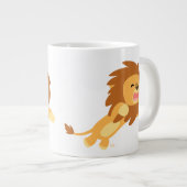 Cute Joyful Cartoon Lion Jumbo Mok (Voorkant rechts)