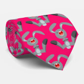 Cute Joyful Cartoon Rabbit Stropdas (Opgerold)