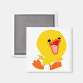 Cute Joyous Cartoon Ducking Magnet Magneet (Voorkant / Achterkant)