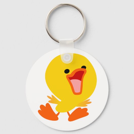 Cute Joyous Cartoon Ducking Sleutelhanger (Voorkant)