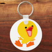 Cute Joyous Cartoon Ducking Sleutelhanger (Voorkant)