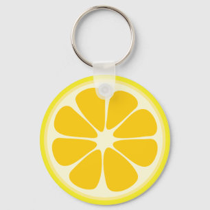 Cute Juicy Citrus Lemon Tropical Fruit Slice Sleutelhanger