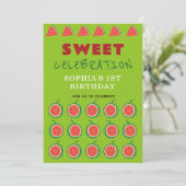 Cute & Juicy Watermelon Thème Invitation (Debout devant)