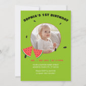 Cute & Juicy Watermelon Thème Invitation (Dos)