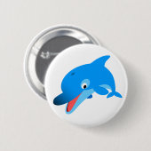 Cute Jumping Cartoon Dolphin Button Badge (Voorkant /achterkant)
