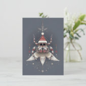 Cute Jumping Spider Christmas Cards Feestdagenkaart (Staand voorkant)
