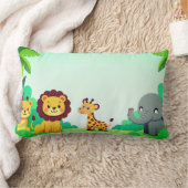 Cute Jungle Animal Friends Enfants Coussin (Couverture)